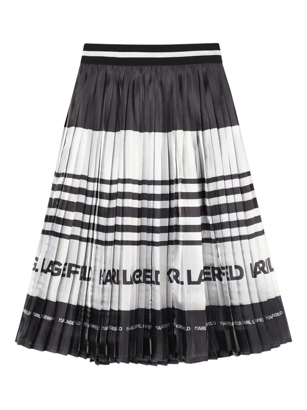 Karl Lagerfeld Kids Plooirok met logoprint Grijs