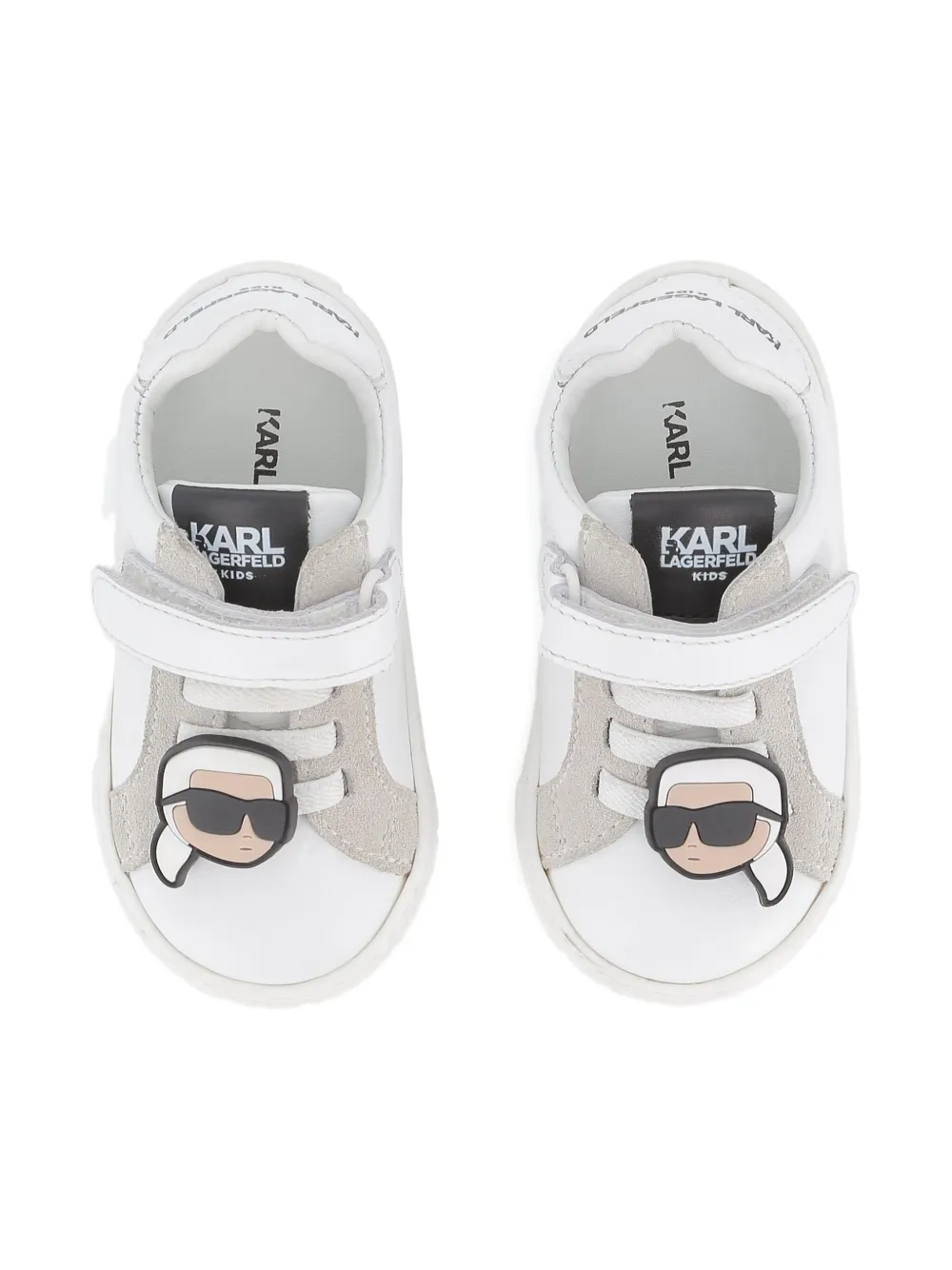 Karl Lagerfeld Kids touch-fastening logo-embellished sneakers White