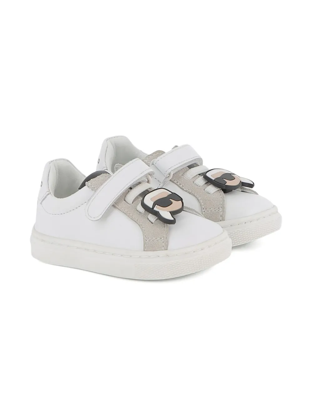 Karl Lagerfeld Kids touch-fastening logo-embellished sneakers White