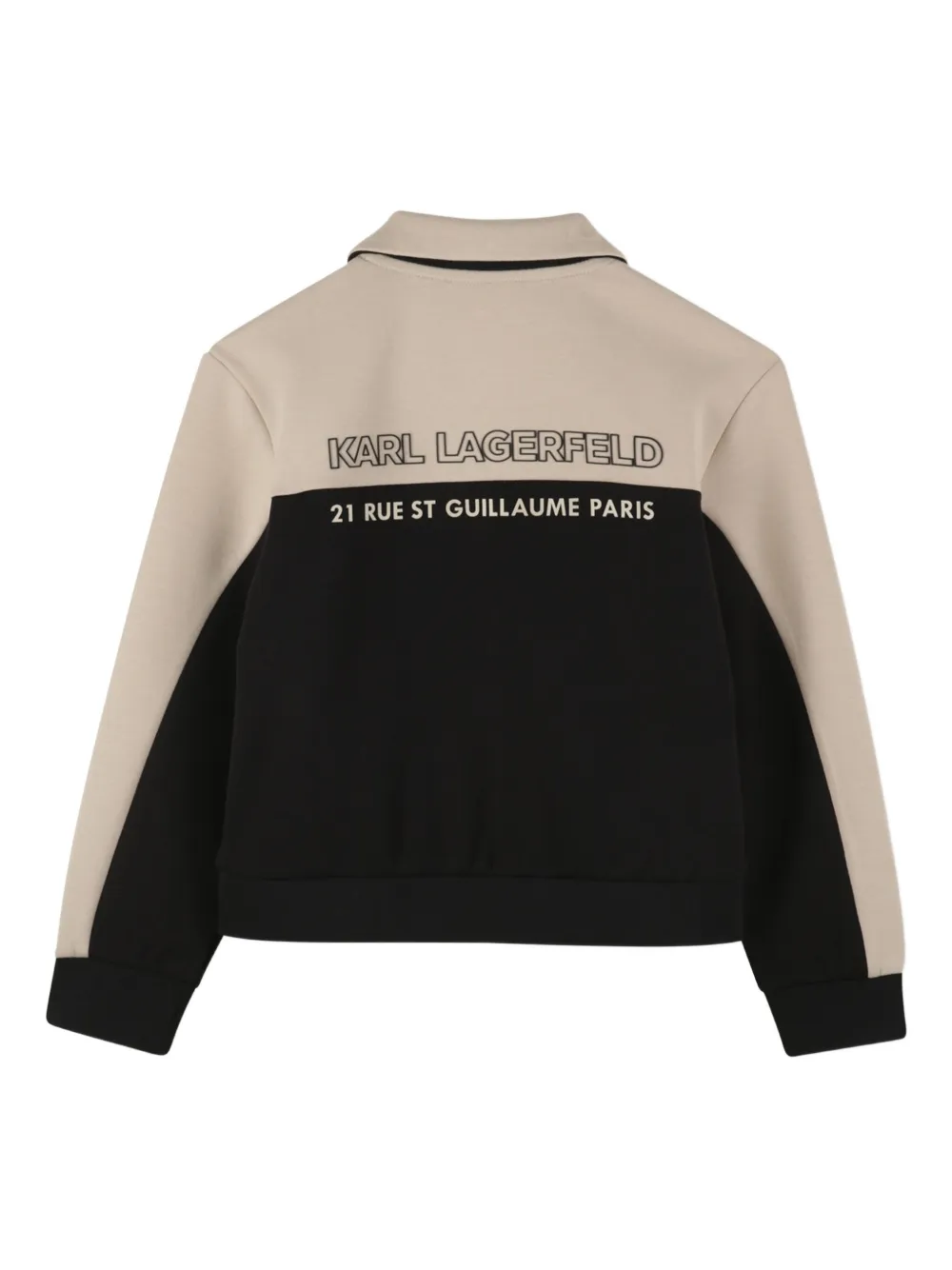 Karl Lagerfeld Kids Sweater met colourblocking en rits Beige