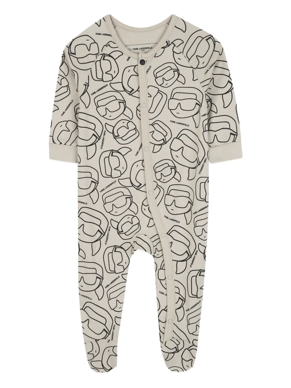 Karl Lagerfeld Kids Romperset met Ikon-print Beige