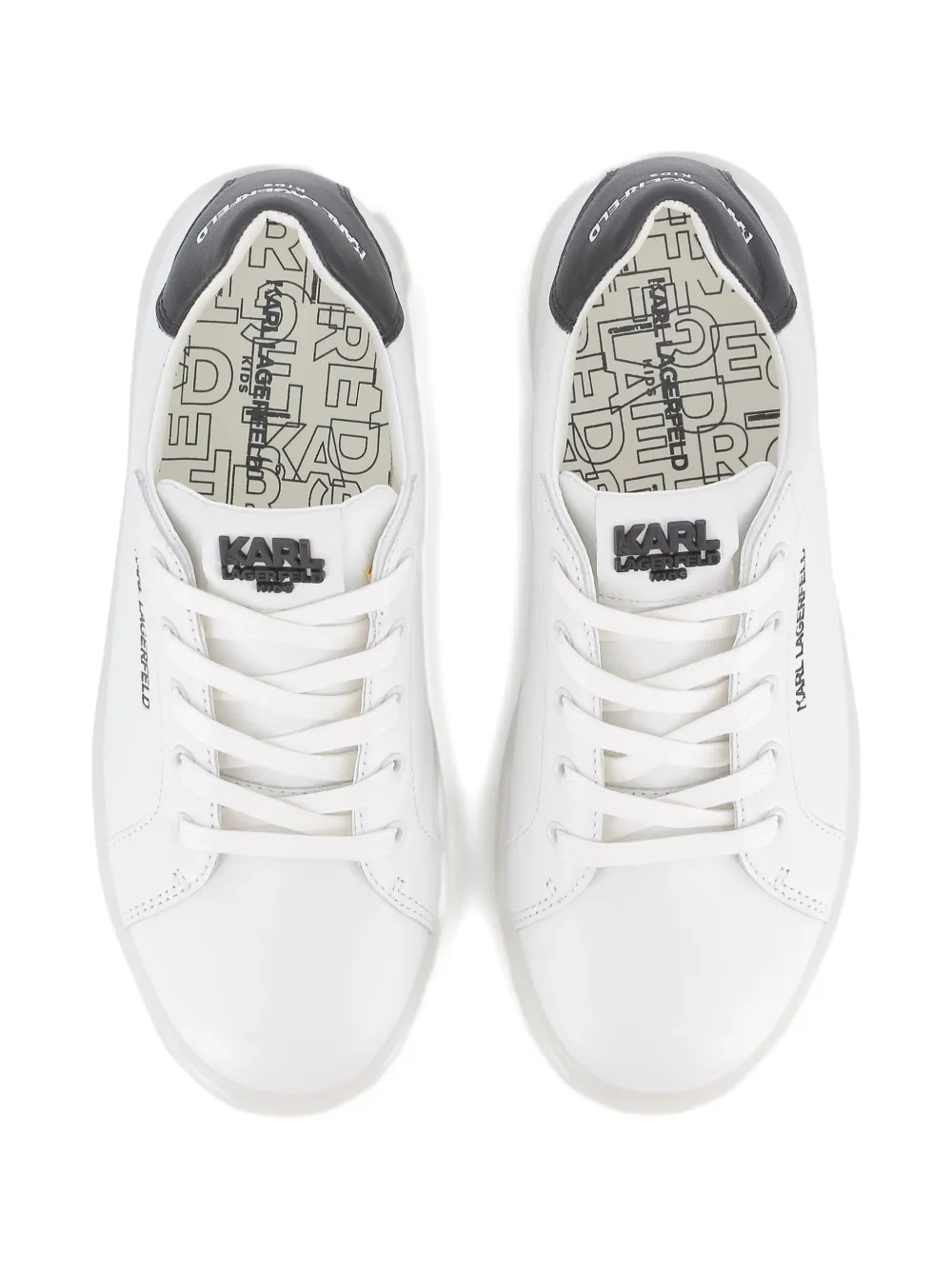 Karl Lagerfeld Kids Leren sneakers Wit
