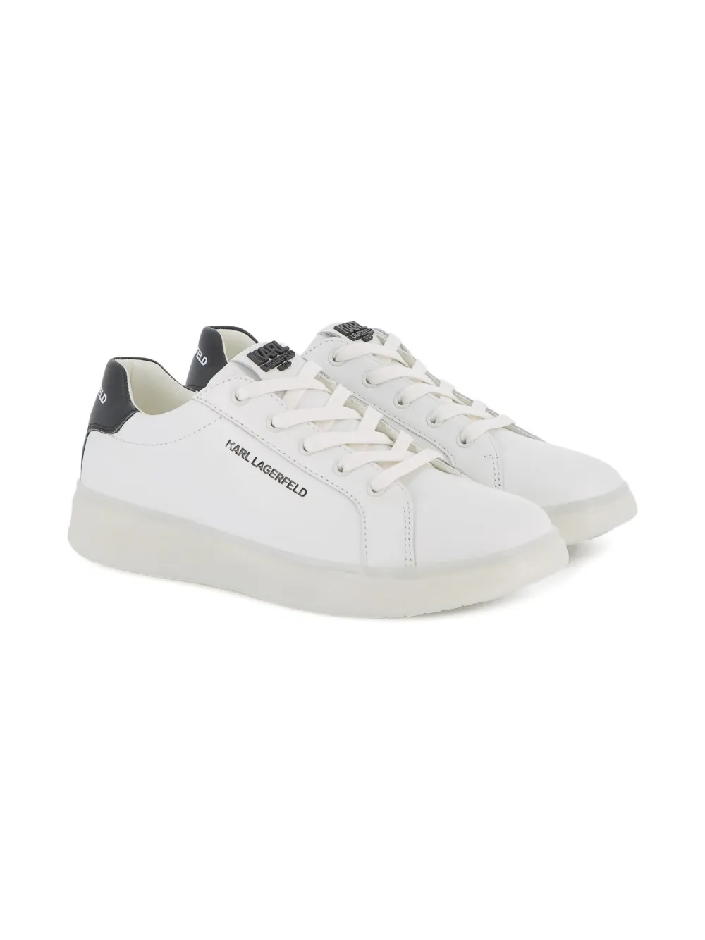 Karl Lagerfeld Kids Leren sneakers Wit