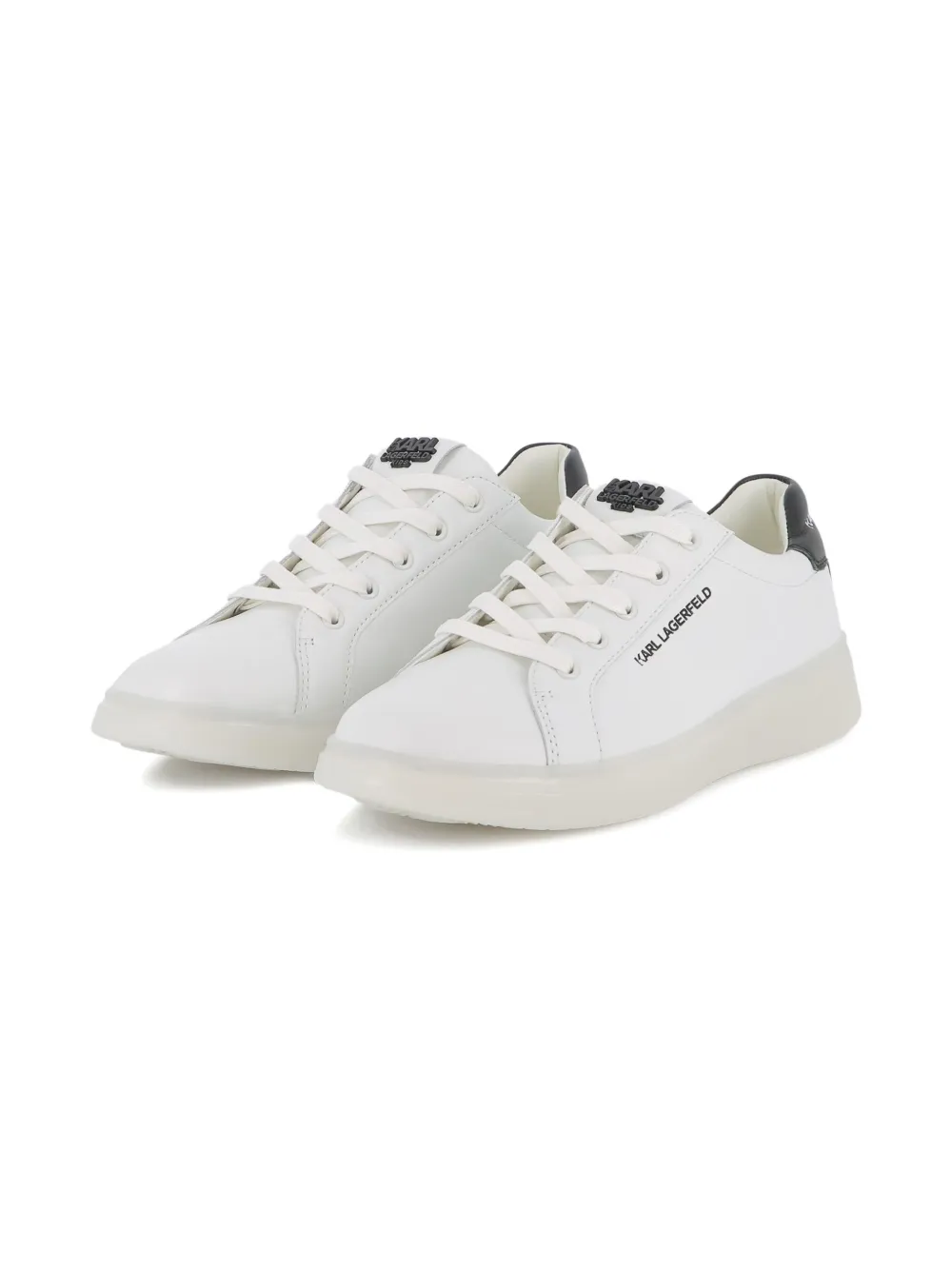 Karl Lagerfeld Kids Leren sneakers Wit
