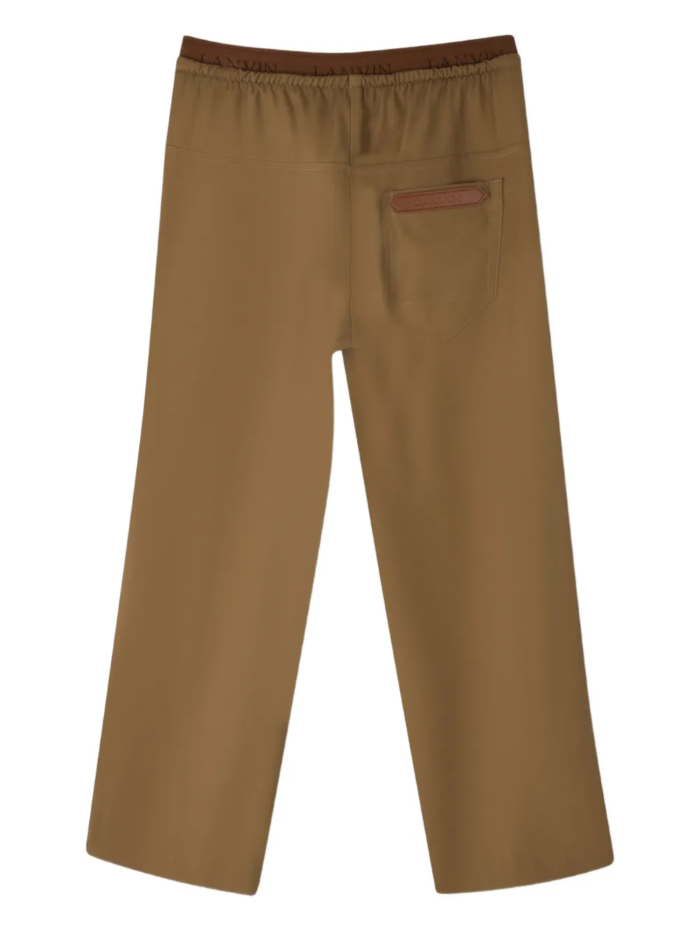 Lanvin Enfant Broek met elastische taille Bruin