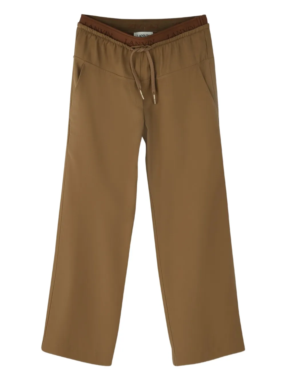 Lanvin Enfant Broek met elastische taille Bruin