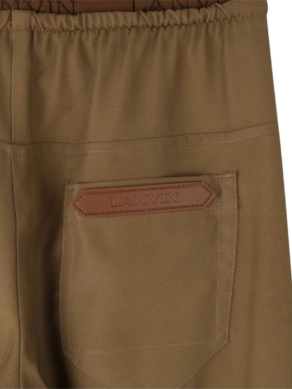 Lanvin Enfant Broek met elastische taille Bruin