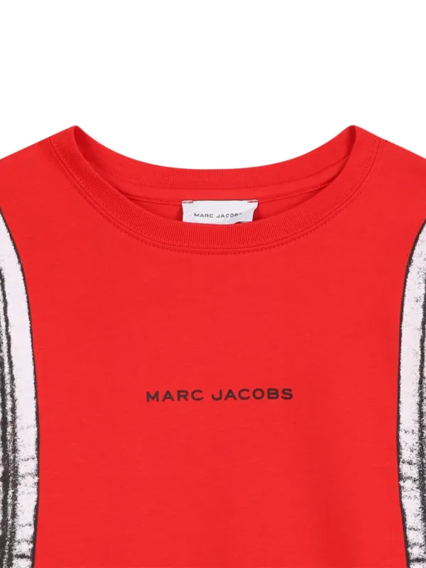 Marc Jacobs Kids graphic-print long-sleeve T-shirt | Red | FARFETCH GE