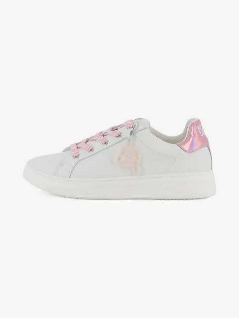 Karl Lagerfeld Kids leather lace-up sneakers