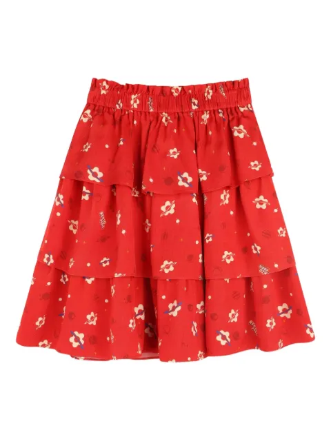 Kenzo Kids floral-print ruffled skirt