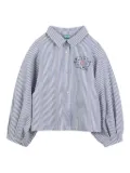 Kenzo Kids striped button-up shirt - Blue