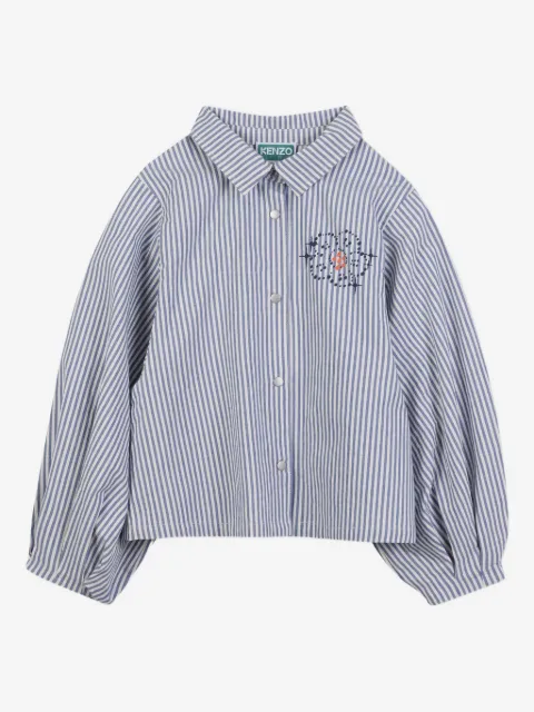 Kenzo Kids camisa con botones y rayas estampadas