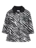 Marc Jacobs Kids zebra-print coat - Black