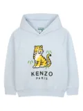 Kenzo Kids tiger-graphic hoodie - Blue