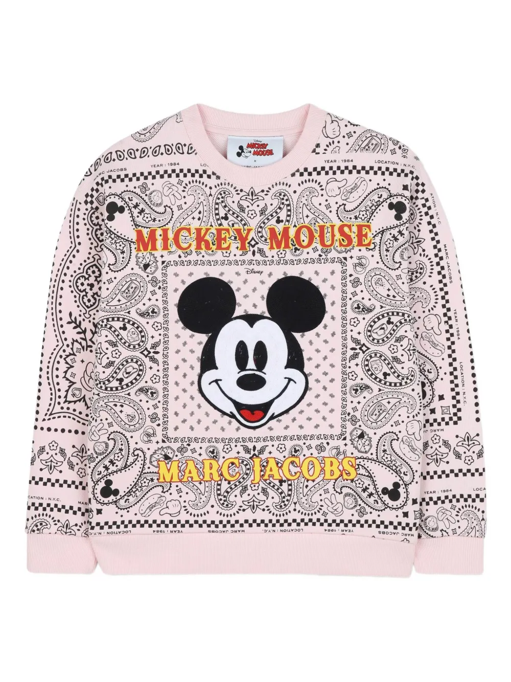 Marc Jacobs Kids Mickey paisley-print sweatshirt | Pink | Image 1