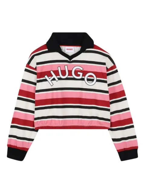 HUGO KIDS striped polo shirt