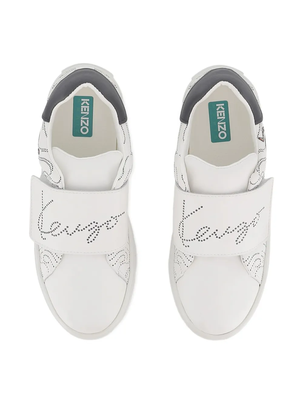 Kenzo Logo-embellished Sneakers In White