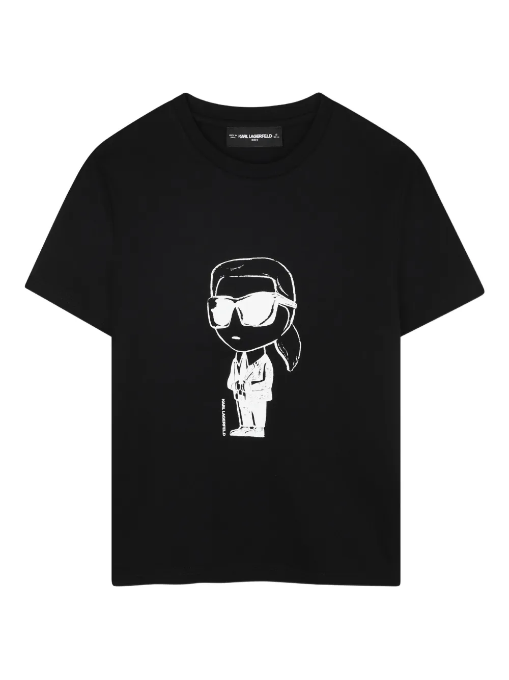 Karl Lagerfeld Kids T-shirt met logoprint en korte mouwen Zwart