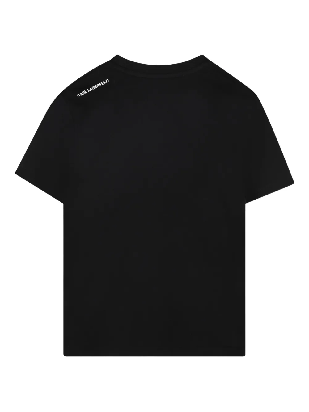 Karl Lagerfeld Kids T-shirt met logoprint en korte mouwen Zwart