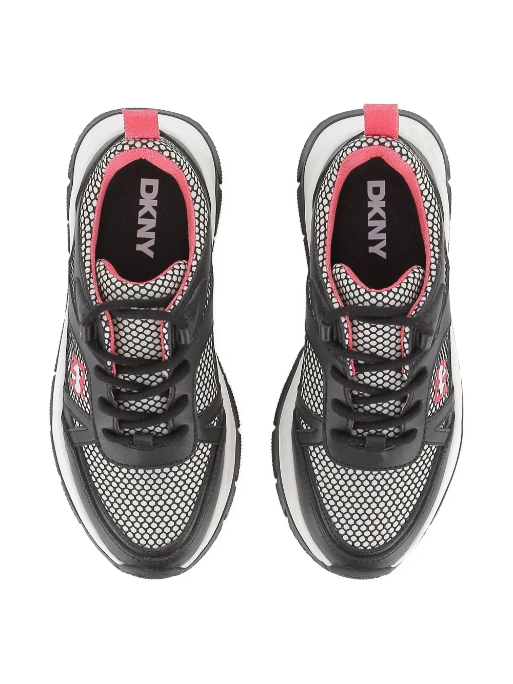 Dkny Kids logo-embellished lace-up sneakers Black