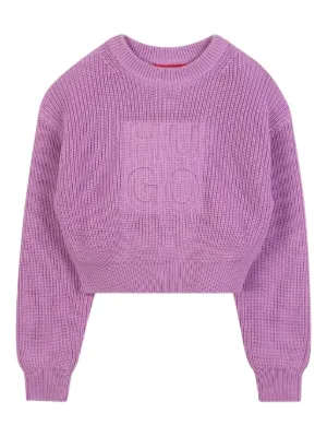 Moncler Enfant ケーブルニット セーター | ピンク | FARFETCH JP