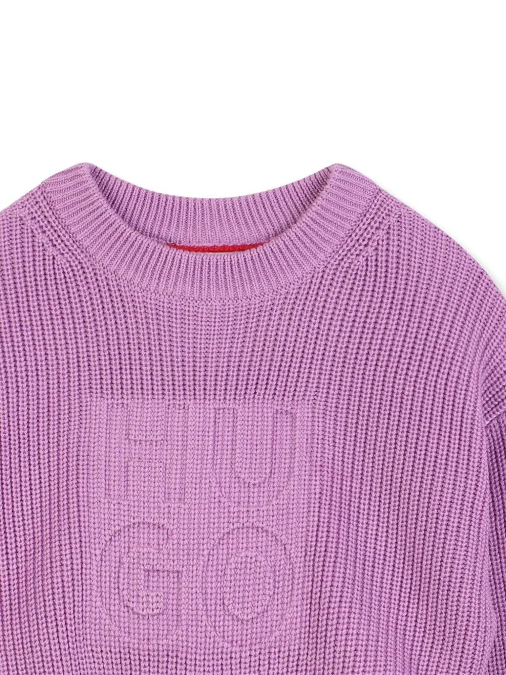 HUGO KIDS Trui met logo-reliëf Paars