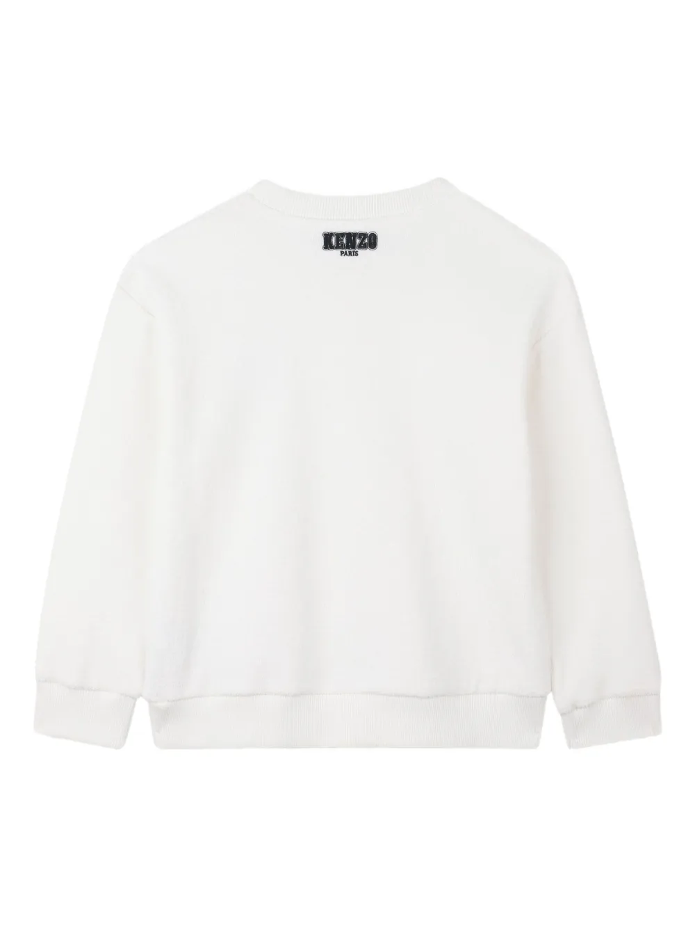 Kenzo Kids Sweater met Tiger Head-borduurwerk Wit
