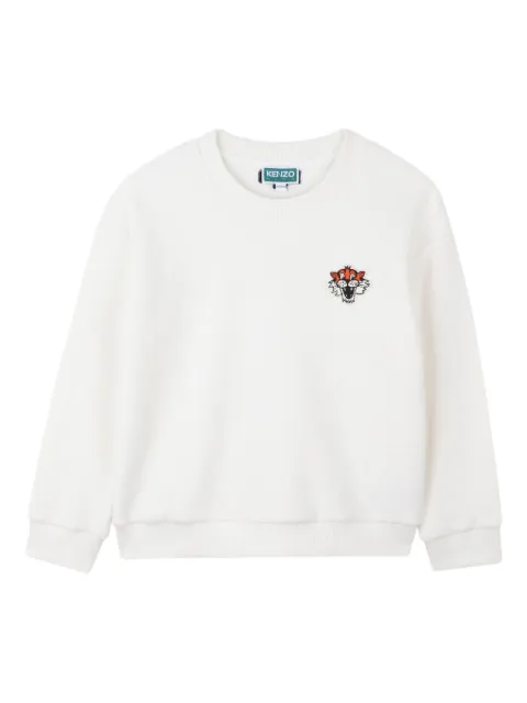 Kenzo Kids tiger head-embroidered sweatshirt