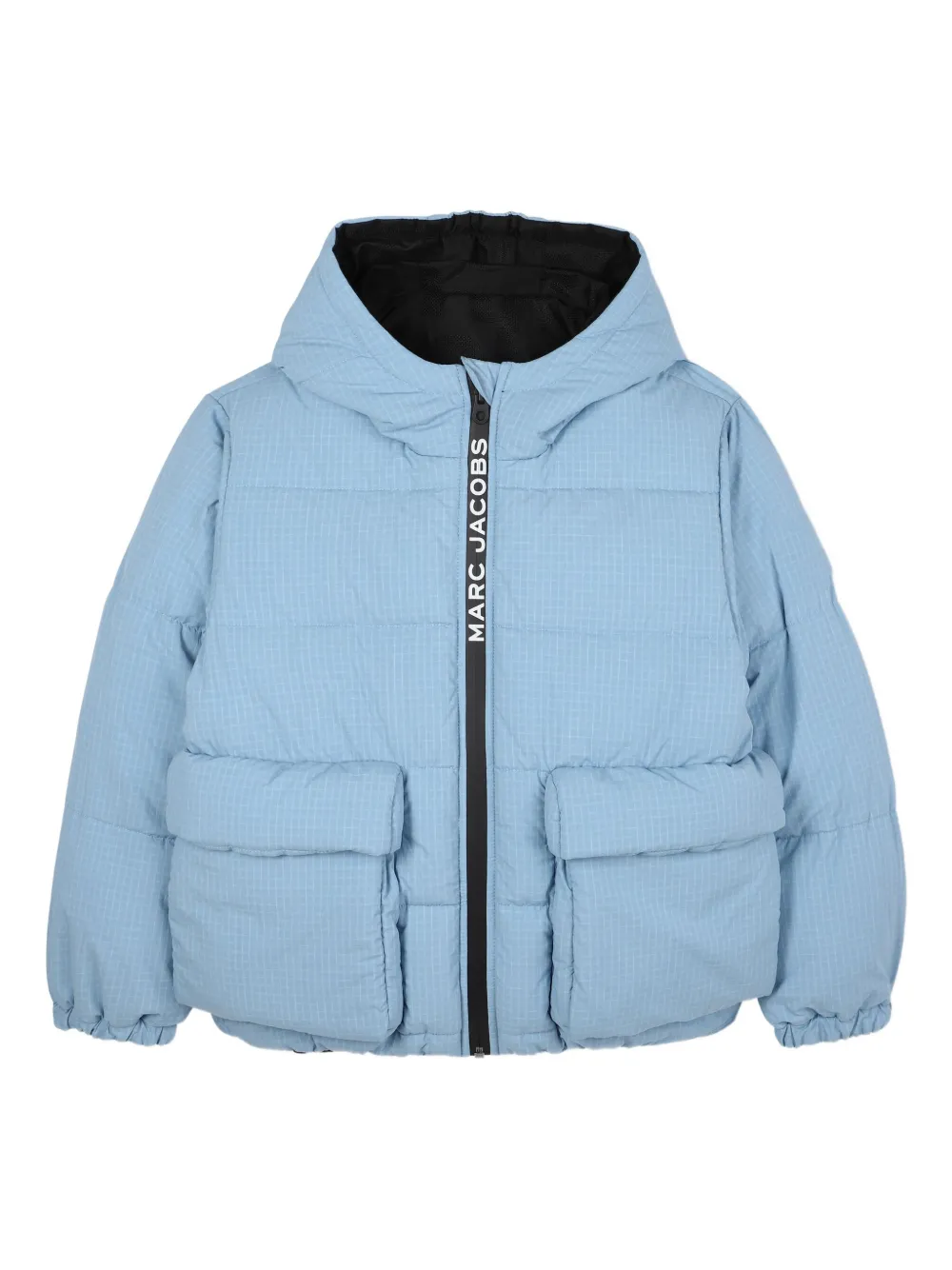 Marc Jacobs Kids Geruit donsjack Blauw
