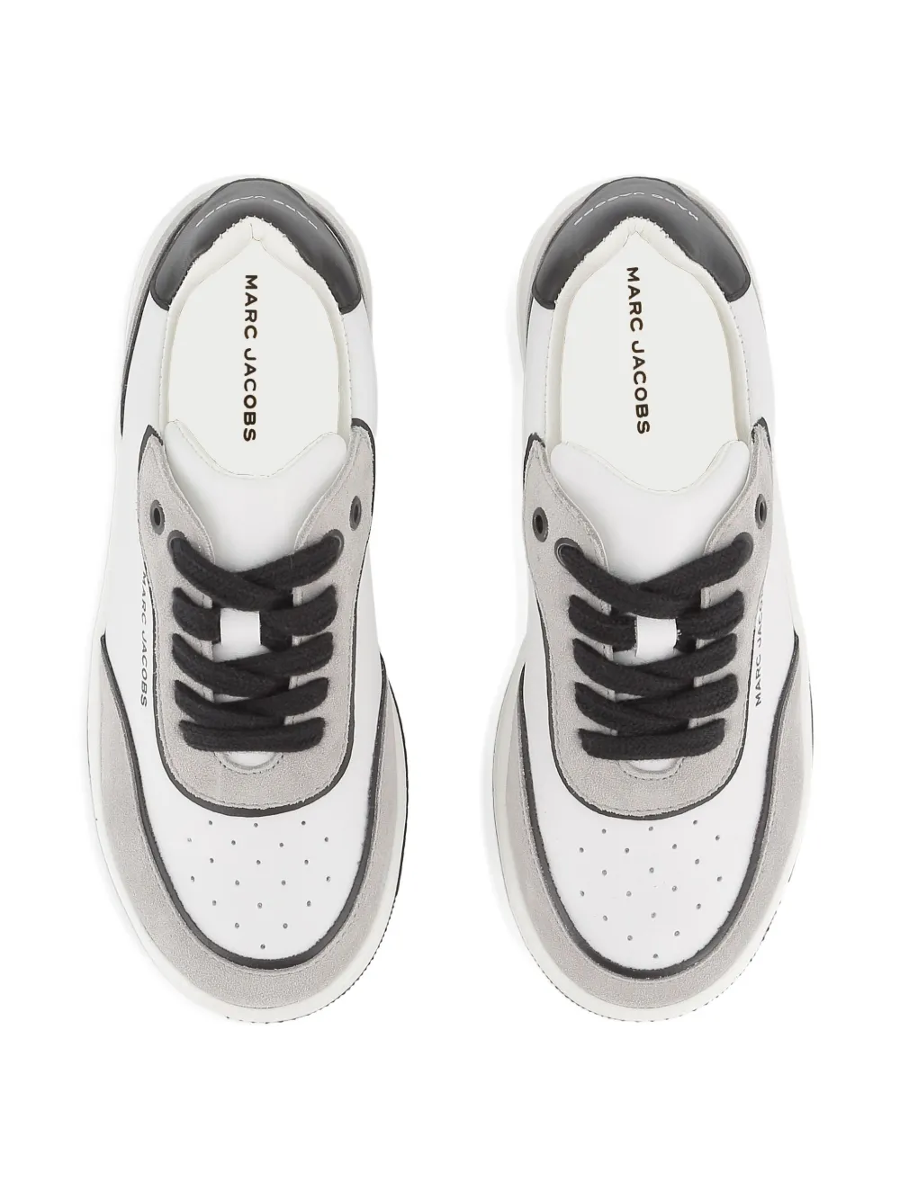 Marc Jacobs Kids panelled lace-up sneakers White