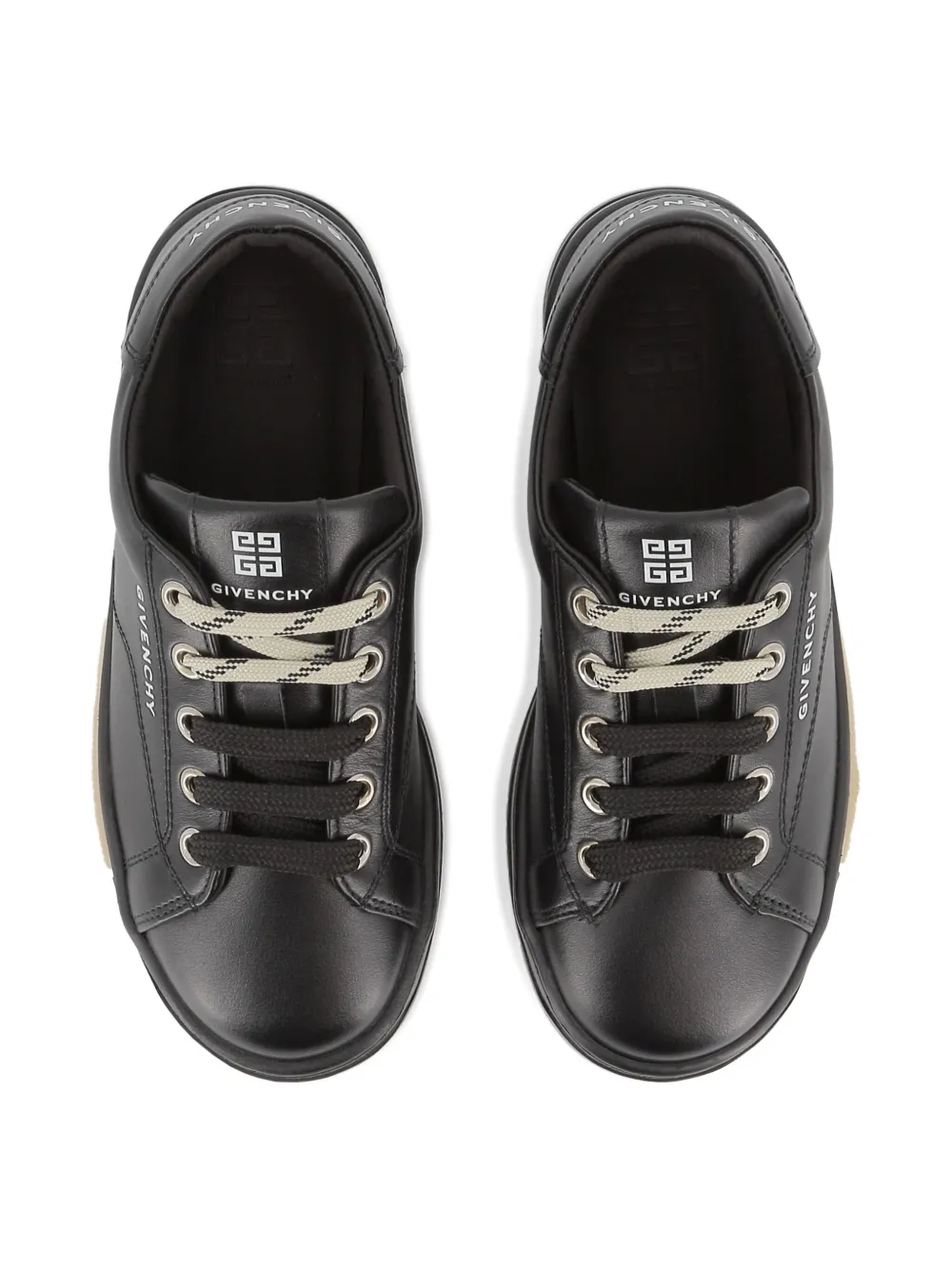 Givenchy Kids leather low-top sneakers Black