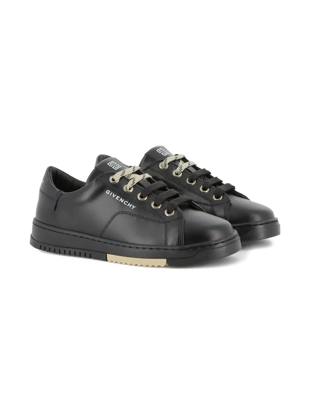 Givenchy Kids leather low-top sneakers Black