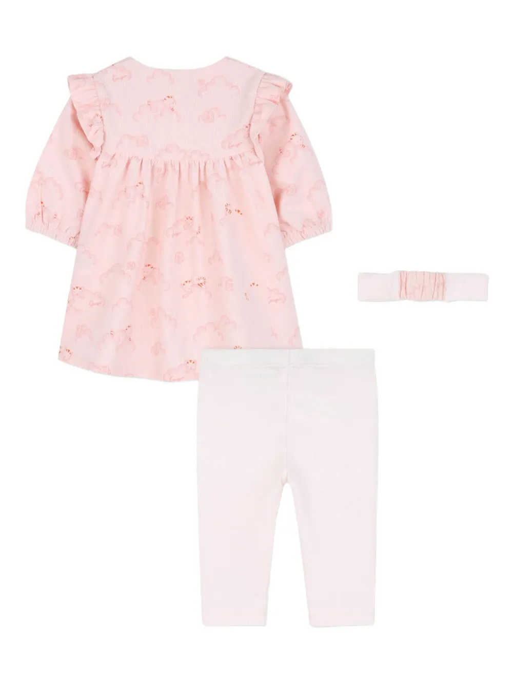 Kenzo Kids Jurk en legging met ruches Roze