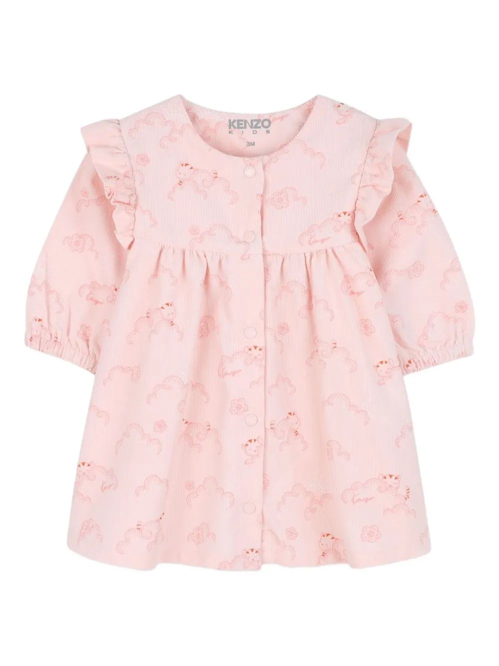 Kenzo Kids Jurk en legging met ruches Roze