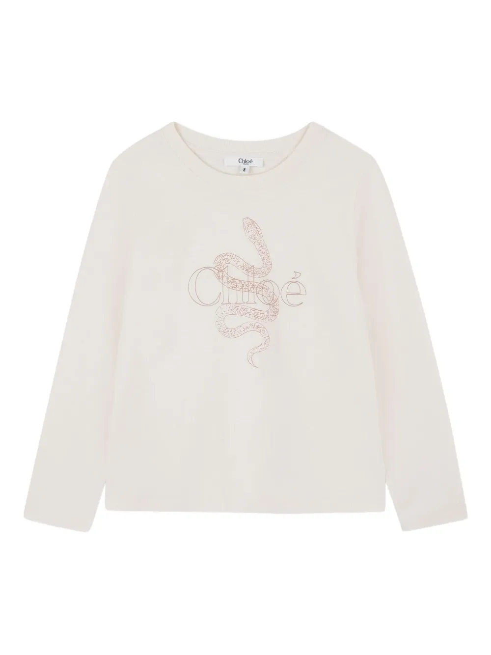 Chloé Kids snake-print T-shirt | White | Image 1