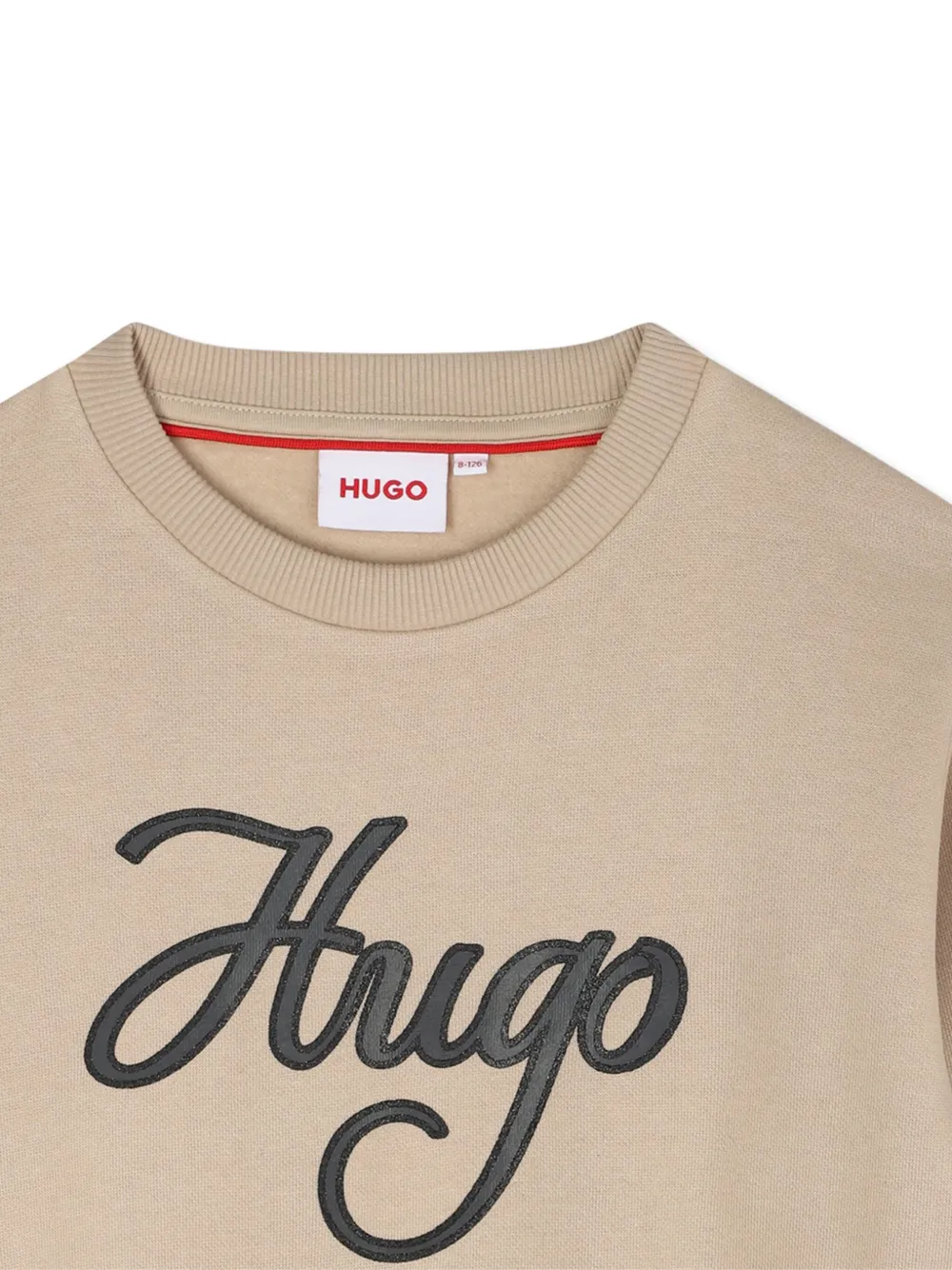 HUGO KIDS Sweater met logoprint Beige