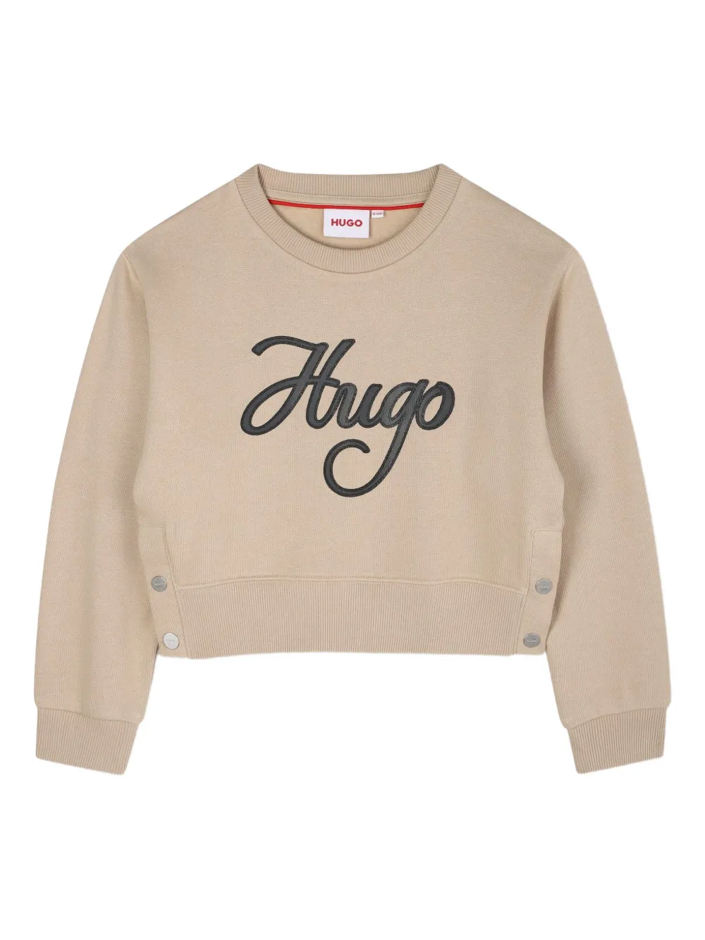 HUGO KIDS Sweater met logoprint Beige