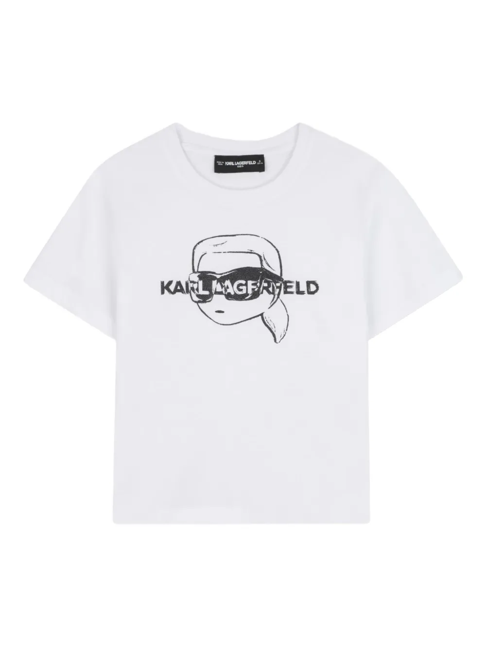 Karl Lagerfeld Kids T-shirt met Ikon-print Wit