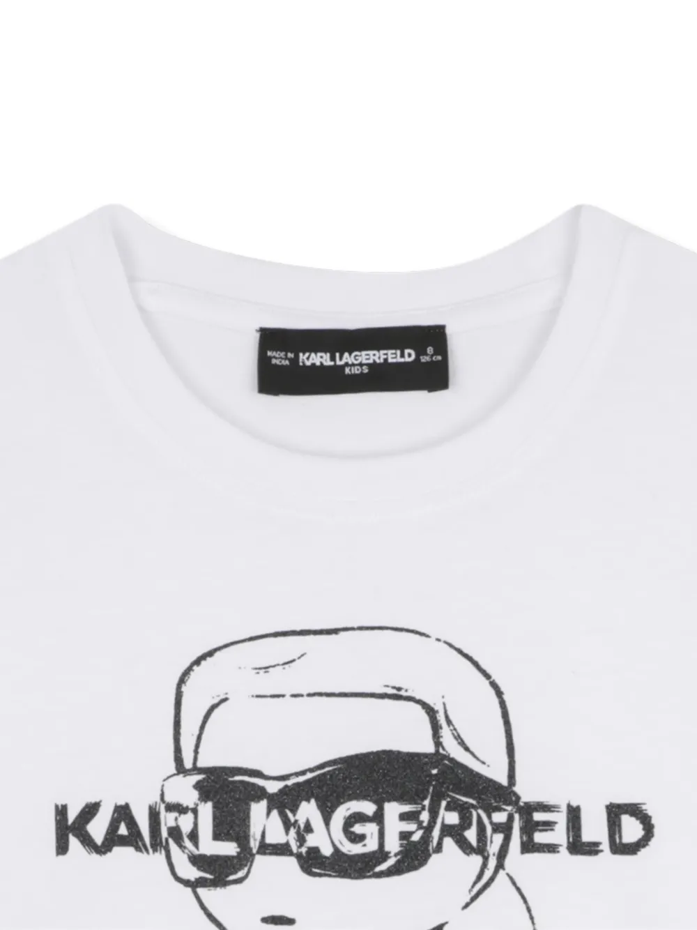 Karl Lagerfeld Kids T-shirt met Ikon-print Wit