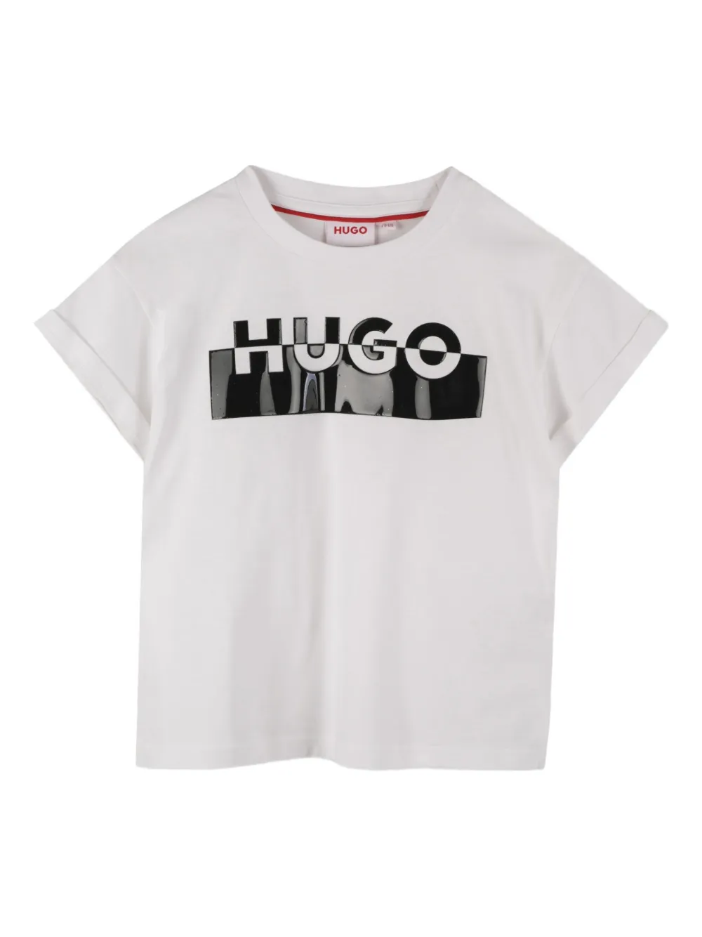 HUGO KIDS T-shirt van biologisch katoen Wit