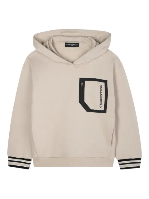 Karl Lagerfeld Kids logo-printed pocket hoodie