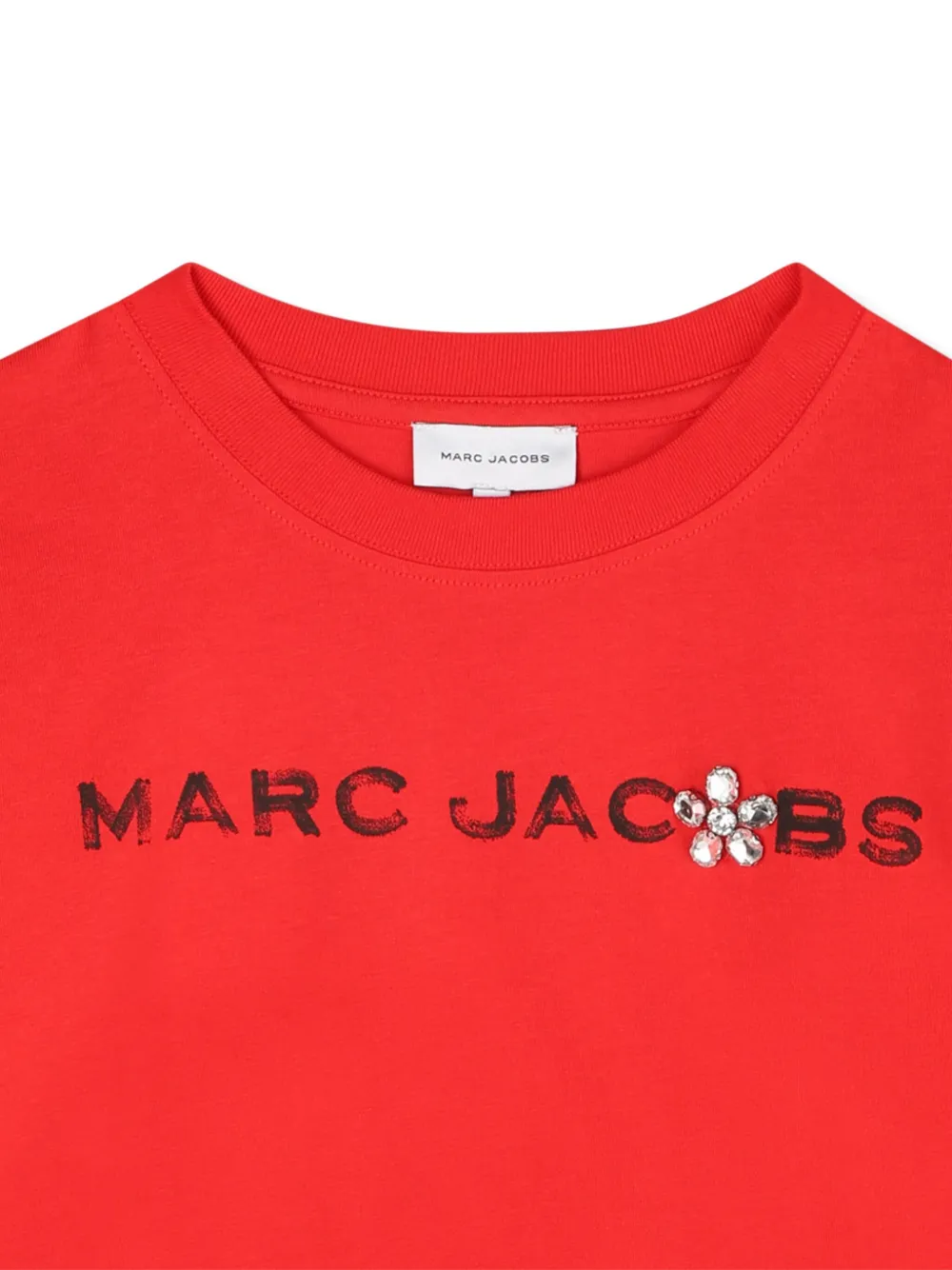 Marc Jacobs Kids Top met lange mouwen en verfraaid met logo Rood