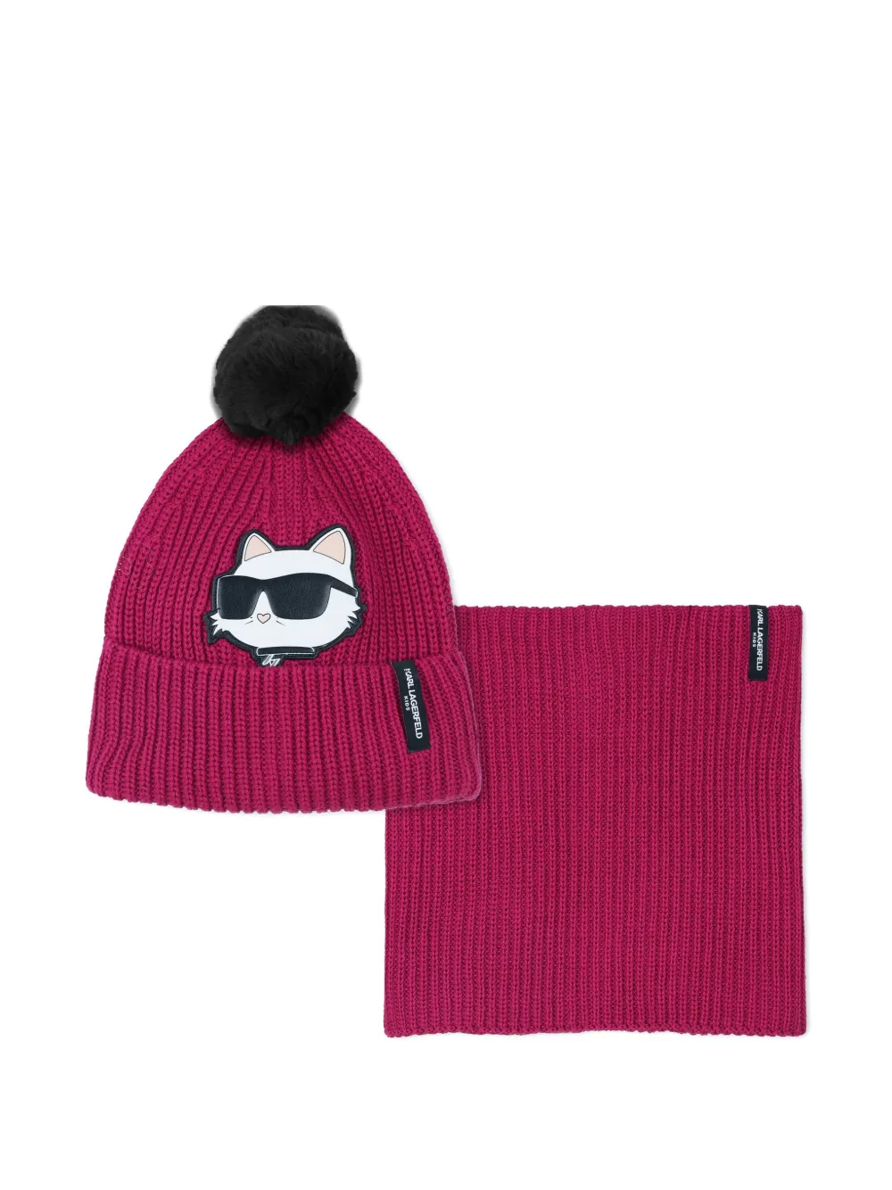 Karl Lagerfeld Kids Muts met Choupette-applicatie Roze