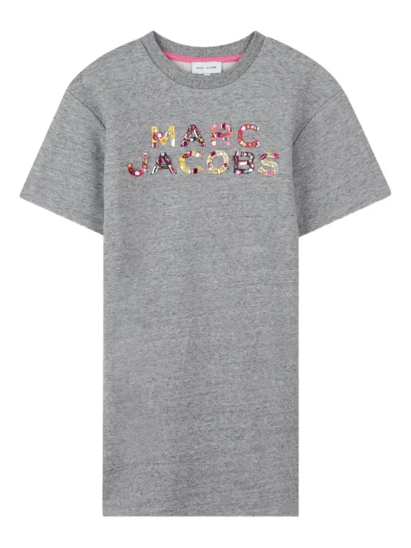 【美品】MARC JACOBS Tシャツ ミニワンピース Marc Jacobs Kids フローラル Tシャツワンピース | グレー | FARFETCH JP