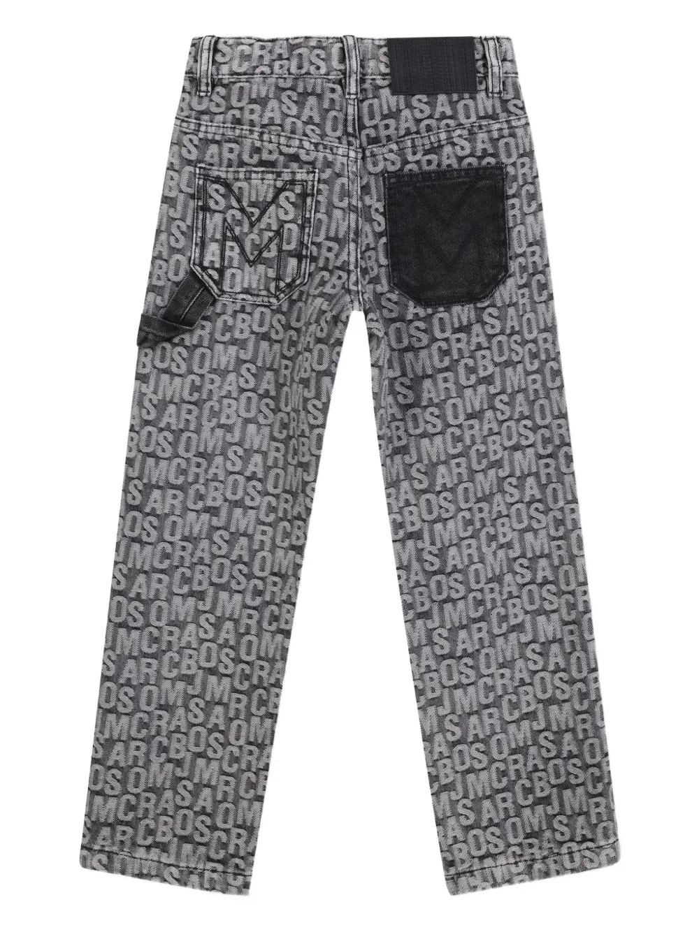 Marc Jacobs Kids Straight jeans met logoprint Zwart