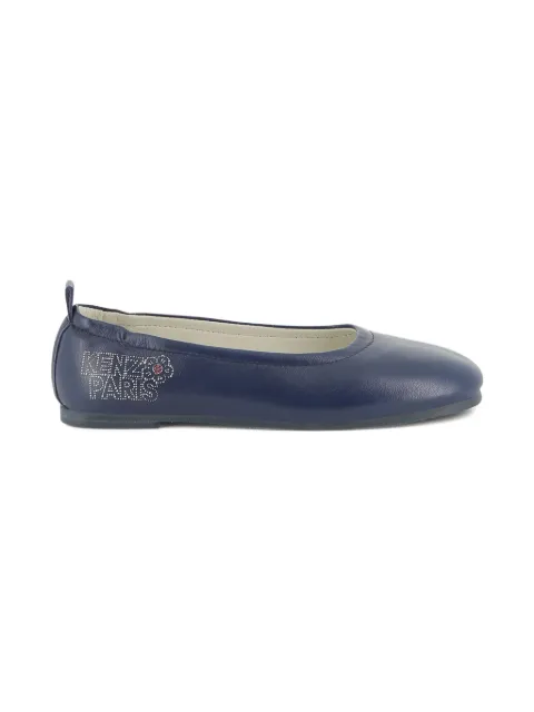 Kenzo Kids logo-embellished ballet flats