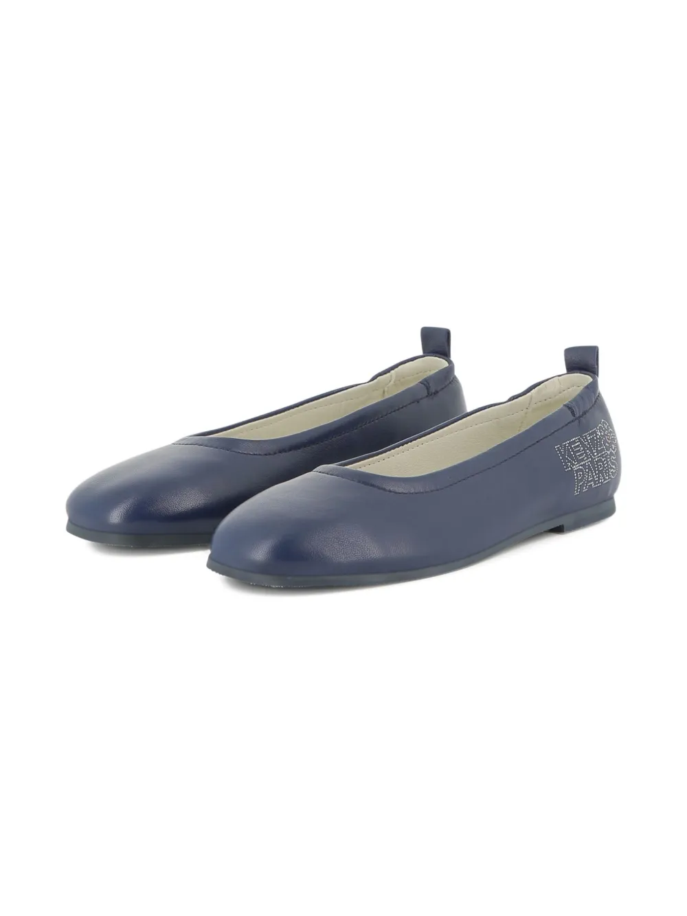 Kenzo Kids Ballerina's verfraaid met logo - Blauw