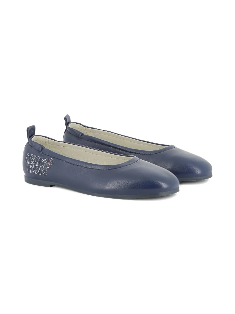 Kenzo Kids Ballerina's verfraaid met logo Blauw