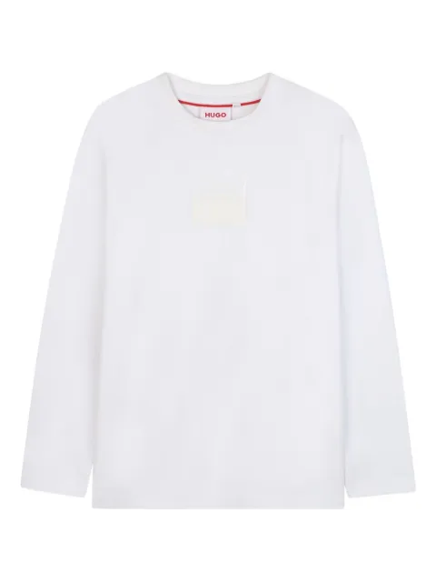 HUGO KIDS logo-printed long-sleeve T-shirt