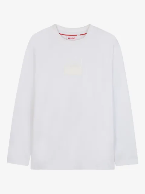 HUGO KIDS logo-printed long-sleeve T-shirt